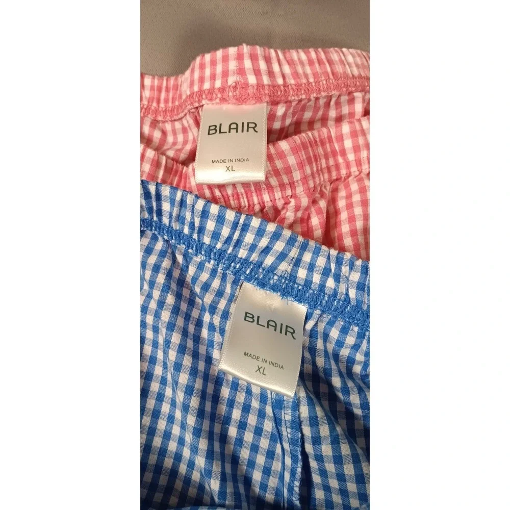 2 pair womens blair Capri Pants XL Gingham retro 50s cottagecore grandmacore